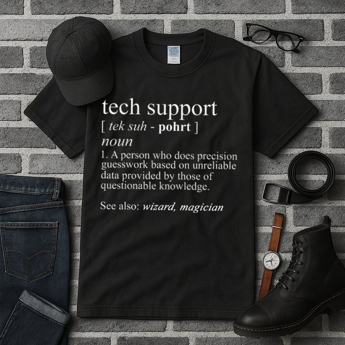 Tech Support Definition Funny Cute Computer Tall T-Shirt