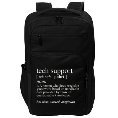 Tech Support Definition Funny Cute Computer Impact Tech Backpack