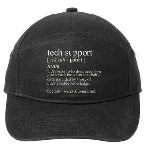 Tech Support Definition Funny Cute Computer 7-Panel Snapback Hat