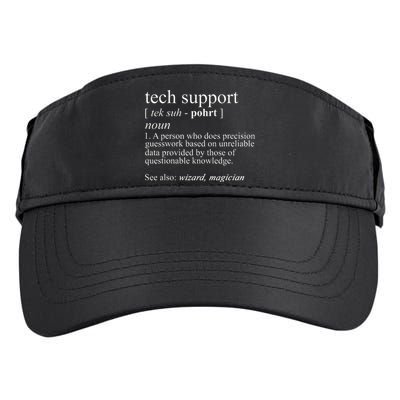 Tech Support Definition Funny Cute Computer Adult Drive Performance Visor