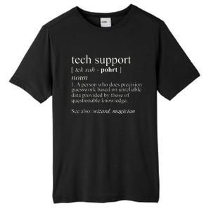 Tech Support Definition Funny Cute Computer Tall Fusion ChromaSoft Performance T-Shirt