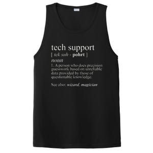 Tech Support Definition Funny Cute Computer PosiCharge Competitor Tank