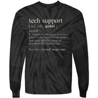 Tech Support Definition Funny Cute Computer Tie-Dye Long Sleeve Shirt