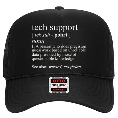 Tech Support Definition Funny Cute Computer Trucker Hat