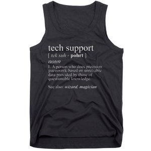 Tech Support Definition Funny Cute Computer Tank Top