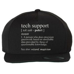 Tech Support Definition Funny Cute Computer Wool Snapback Cap