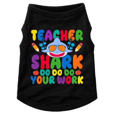 Teacher Shark Do Your Work Funny Back To School Doggie Tank