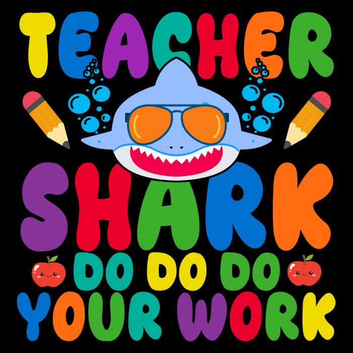 Teacher Shark Do Your Work Funny Back To School Drawstring Bag