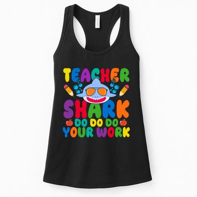 Teacher Shark Do Your Work Funny Back To School Womens Tank Top
