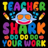 Teacher Shark Do Your Work Funny Back To School Pom Pom 12in Knit Beanie