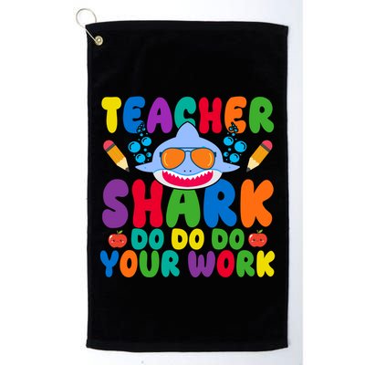 Teacher Shark Do Your Work Funny Back To School Golf Towel