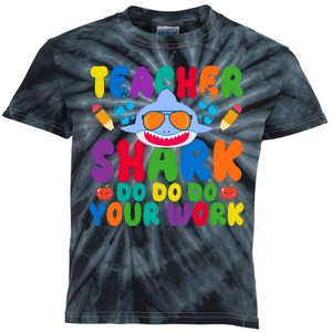 Teacher Shark Do Your Work Funny Back To School Kids Tie-Dye T-Shirt