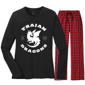 Trajan School Dragons Women's Long Sleeve Flannel Pajama Set 