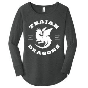 Trajan School Dragons Women's Perfect Tri Tunic Long Sleeve Shirt