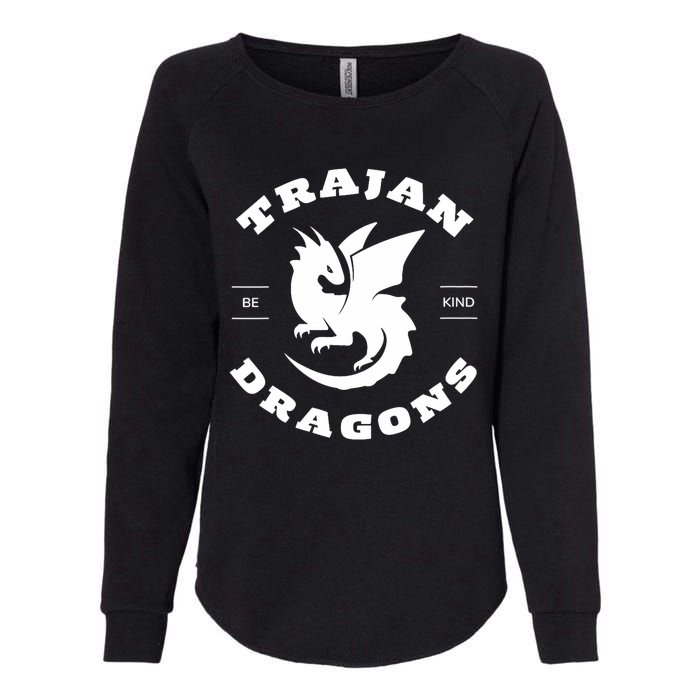 Trajan School Dragons Womens California Wash Sweatshirt