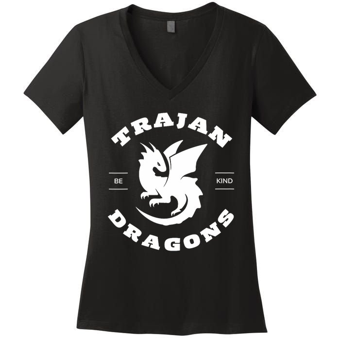 Trajan School Dragons Women's V-Neck T-Shirt