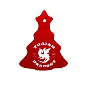 Trajan School Dragons Ceramic Tree Ornament