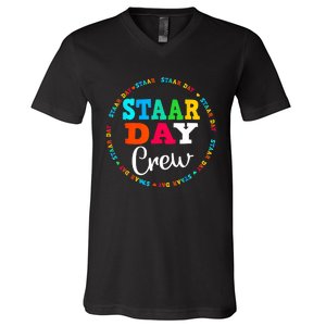 Test Staar Day Crew Mode On Teacher Testing Ideas V-Neck T-Shirt