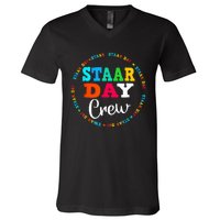 Test Staar Day Crew Mode On Teacher Testing Ideas V-Neck T-Shirt