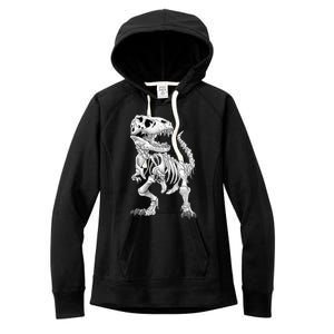 TRex Skeleton Dino Bones Paleontologist Fossil Dinosaur Funny Gift Women's Fleece Hoodie