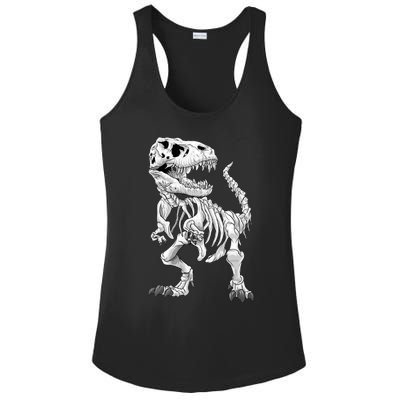 TRex Skeleton Dino Bones Paleontologist Fossil Dinosaur Funny Gift Ladies PosiCharge Competitor Racerback Tank