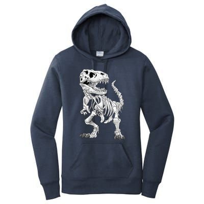 TRex Skeleton Dino Bones Paleontologist Fossil Dinosaur Funny Gift Women's Pullover Hoodie