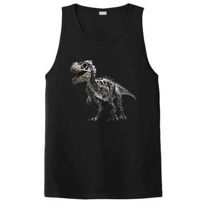 TRex Skeleton Dino Bones Paleontologist Fossil Dinosaur Great Gift PosiCharge Competitor Tank