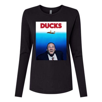 Tony Soprano Ducks Cinesthetic Womens Cotton Relaxed Long Sleeve T-Shirt