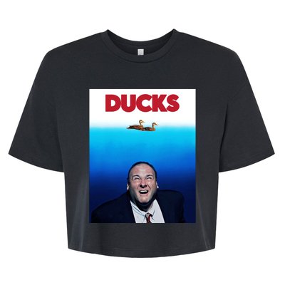 Tony Soprano Ducks Cinesthetic Bella+Canvas Jersey Crop Tee