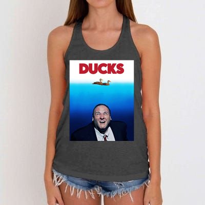 Tony Soprano Ducks Cinesthetic Women's Knotted Racerback Tank