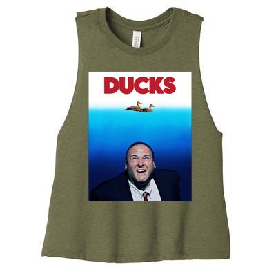 Tony Soprano Ducks Cinesthetic Women's Racerback Cropped Tank