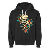 Trex Skeleton Dino Bones Paleontologist Fossil Dinosaur Garment-Dyed Fleece Hoodie