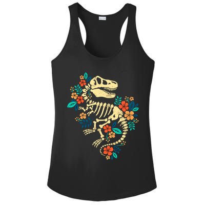 Trex Skeleton Dino Bones Paleontologist Fossil Dinosaur Ladies PosiCharge Competitor Racerback Tank
