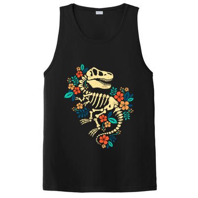 Trex Skeleton Dino Bones Paleontologist Fossil Dinosaur PosiCharge Competitor Tank