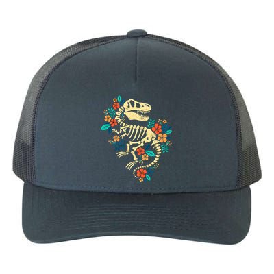 Trex Skeleton Dino Bones Paleontologist Fossil Dinosaur Yupoong Adult 5-Panel Trucker Hat