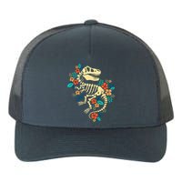 Trex Skeleton Dino Bones Paleontologist Fossil Dinosaur Yupoong Adult 5-Panel Trucker Hat