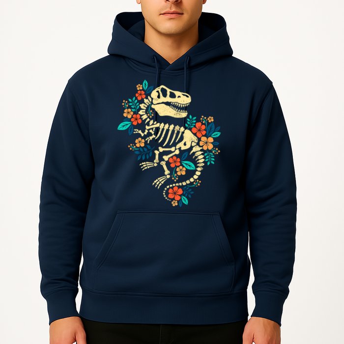 Trex Skeleton Dino Bones Paleontologist Fossil Dinosaur Hoodie