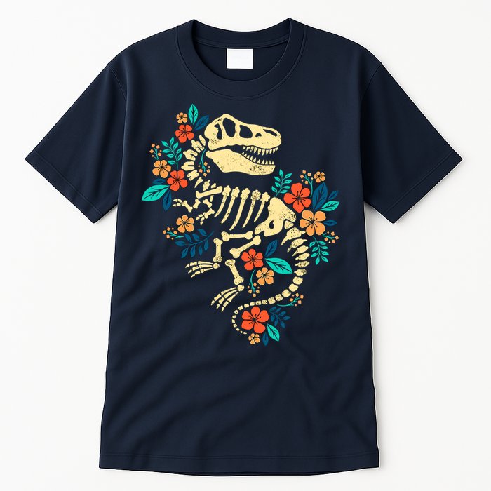 Trex Skeleton Dino Bones Paleontologist Fossil Dinosaur Tall T-Shirt