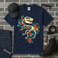 Trex Skeleton Dino Bones Paleontologist Fossil Dinosaur Tall T-Shirt