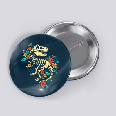 Trex Skeleton Dino Bones Paleontologist Fossil Dinosaur Button