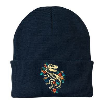 Trex Skeleton Dino Bones Paleontologist Fossil Dinosaur Knit Cap Winter Beanie