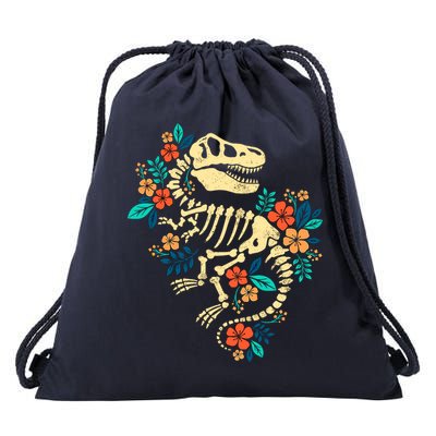 Trex Skeleton Dino Bones Paleontologist Fossil Dinosaur Drawstring Bag
