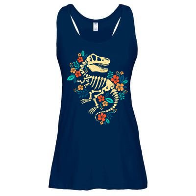 Trex Skeleton Dino Bones Paleontologist Fossil Dinosaur Ladies Essential Flowy Tank