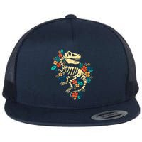 Trex Skeleton Dino Bones Paleontologist Fossil Dinosaur Flatbill Hat