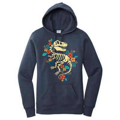 Trex Skeleton Dino Bones Paleontologist Fossil Dinosaur Women's Pullover Hoodie