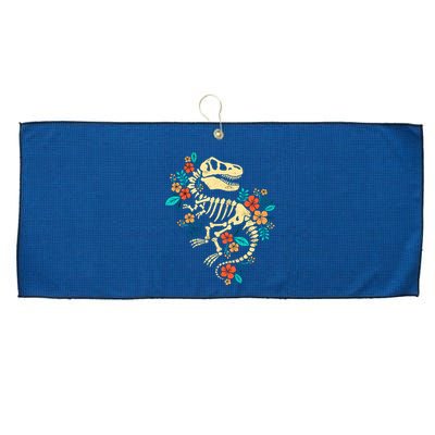 Trex Skeleton Dino Bones Paleontologist Fossil Dinosaur Large Microfiber Waffle Golf Towel