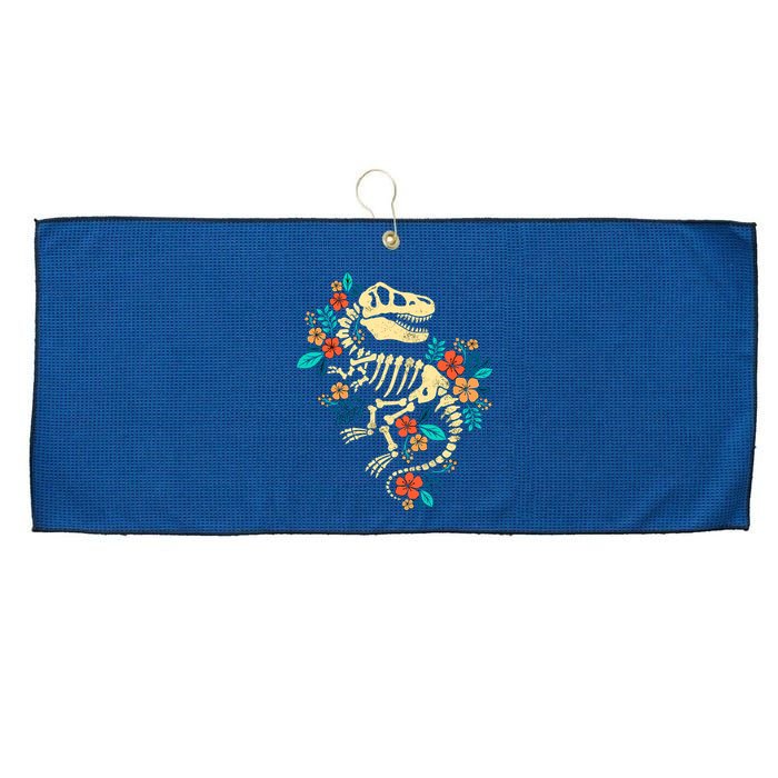 Trex Skeleton Dino Bones Paleontologist Fossil Dinosaur Large Microfiber Waffle Golf Towel