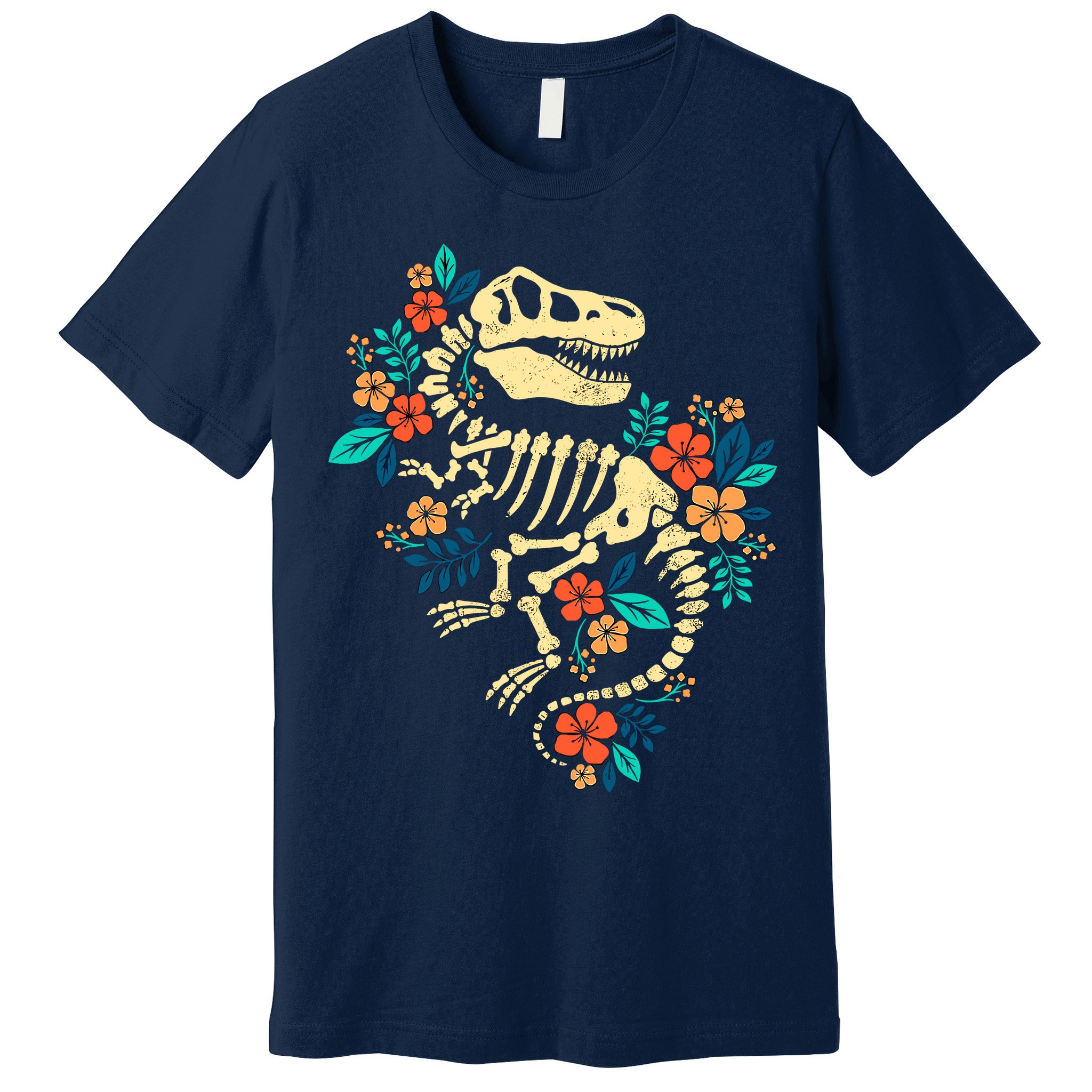 Trex Skeleton Dino Bones Paleontologist Fossil Dinosaur Premium T-Shirt