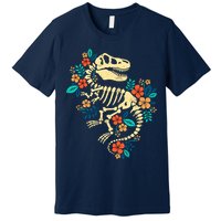 Trex Skeleton Dino Bones Paleontologist Fossil Dinosaur Premium T-Shirt