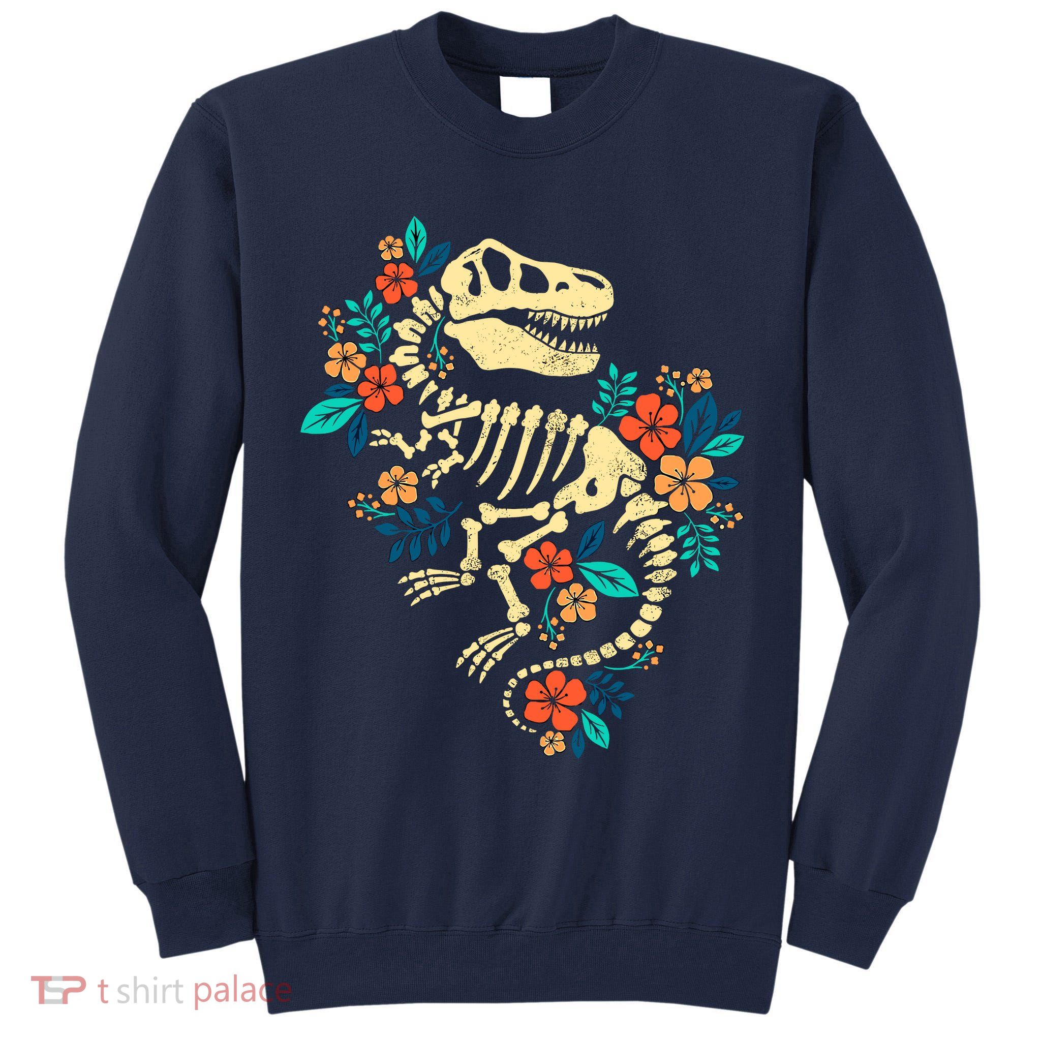 Trex Skeleton Dino Bones Paleontologist Fossil Dinosaur Tall Sweatshirt